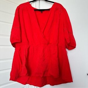 Lane Bryant Vibrant Red Blouse